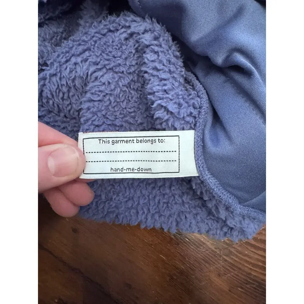 Patagonia Girls Los Gatos Sherpa Vest Jacket L (12) Smolder Blue